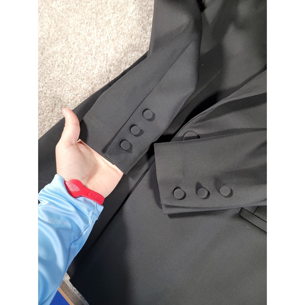 NWT Good American Scuba Blazer Jacket Black Size 1 Womens Collared Long Sleeve - Picture 5 of 16